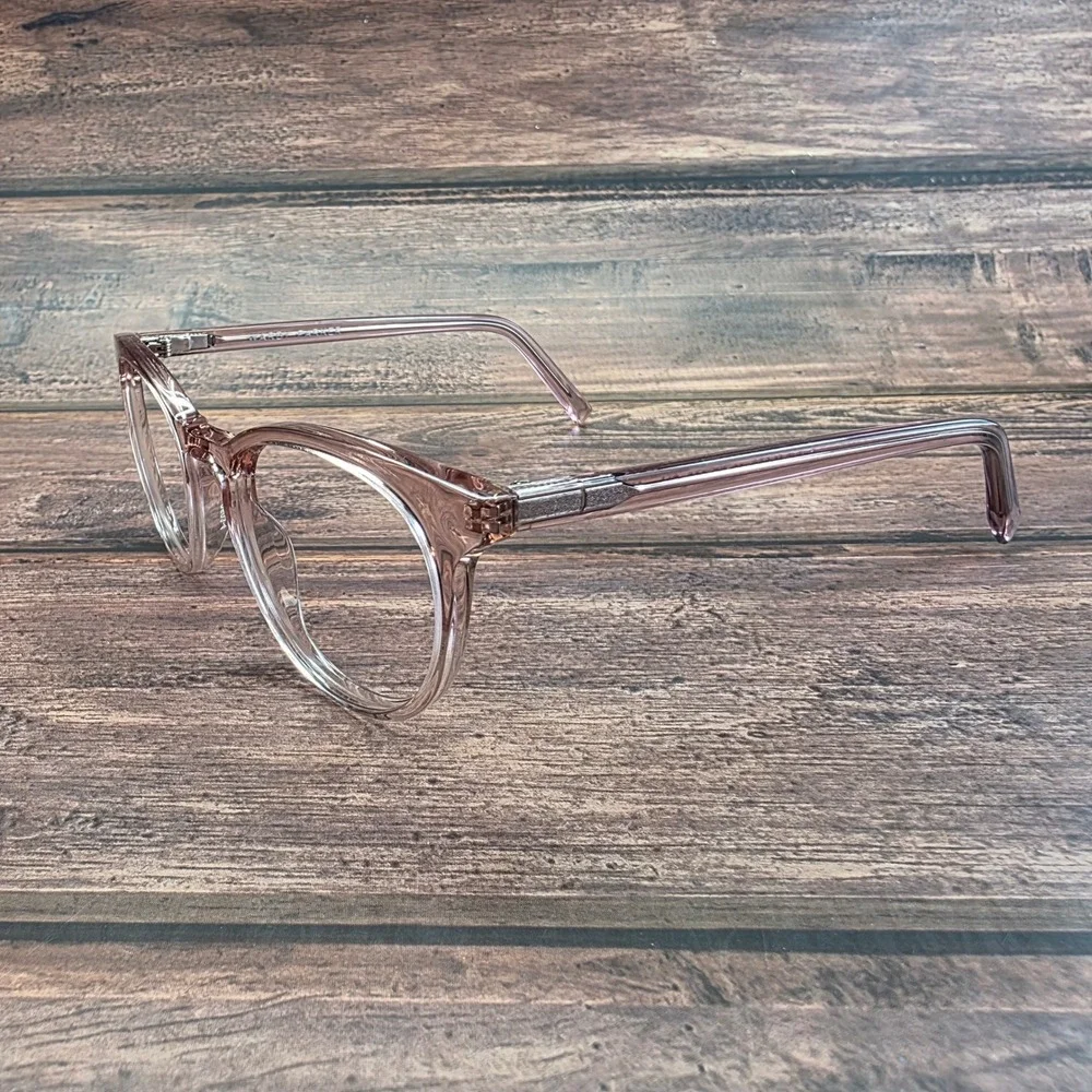 Warby Parker Sadie M 625 Eyeglasses Rose Water Fade 49-20-140 Pink Clear Round